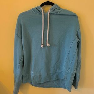 Light teal plain hoodie